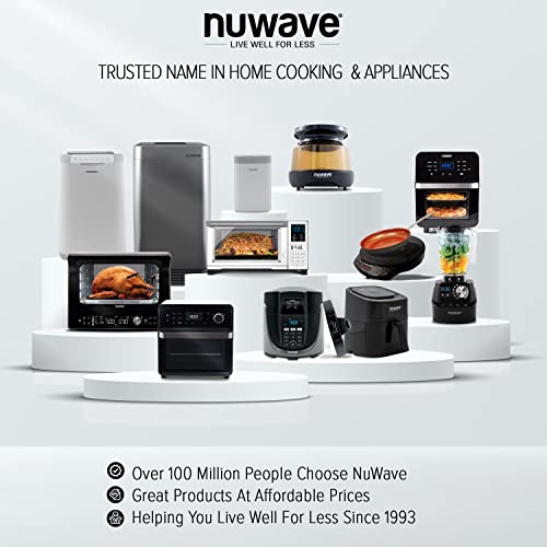 نيو ويف لوحة شواية/شواية غير لاصقة من Nuwave لمقلاة الهواء الرقمية Brio NuWave 14qt و15.5qt - مثالية للشوي الداخلي المتوافقة مع مقالي NuWave Brio الهوائية فقط - Image 3